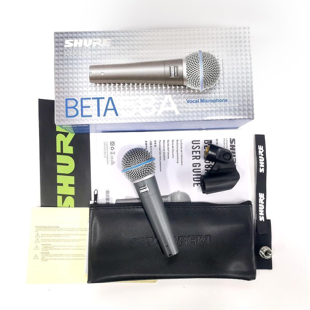 Shure BETA 58A Supercardioid Dynamic Vocal Professional Microphone Handheld Case