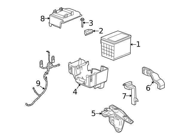 Genuine GM Battery Tray 25852536
