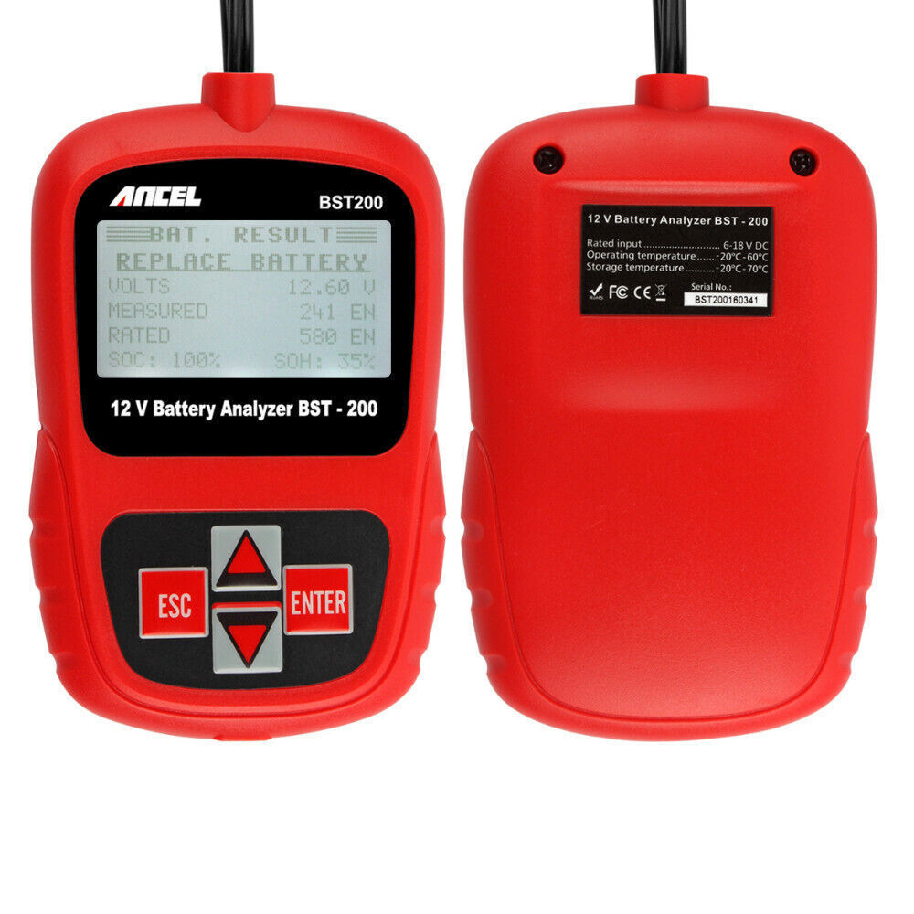 ANCEL BST200 12V Car Battery Load Tester Digital Analyzer 1100CCA Multi Language