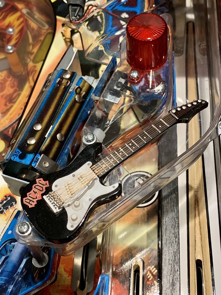 ACDC AC/DC PINBALL Machine Black Guitar Ramp Mod