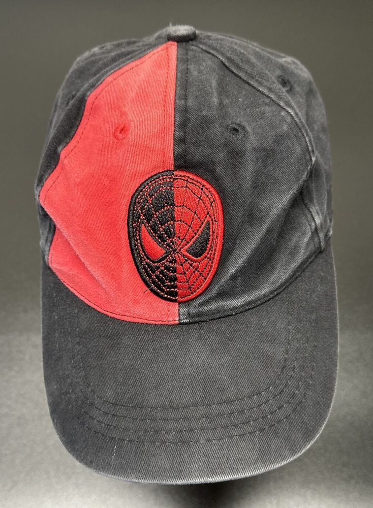 Spiderman Marvel Comics Adjustable Hat/Cap 2007, Hook & Loop, 100% Cotton Red/Bl