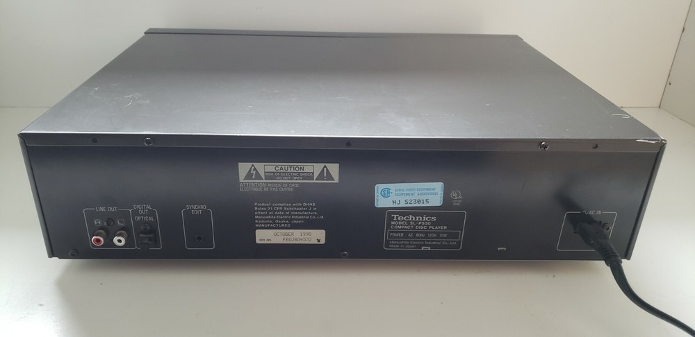 Vintage Technics Compact Disc Player SL-PS50 Mash Multi-Stage Noise Shaping