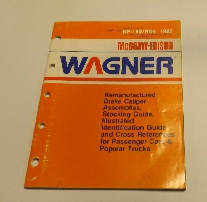 November 1982 Catalog McGraw-Edison Wagner Identification Guide Cross Reference