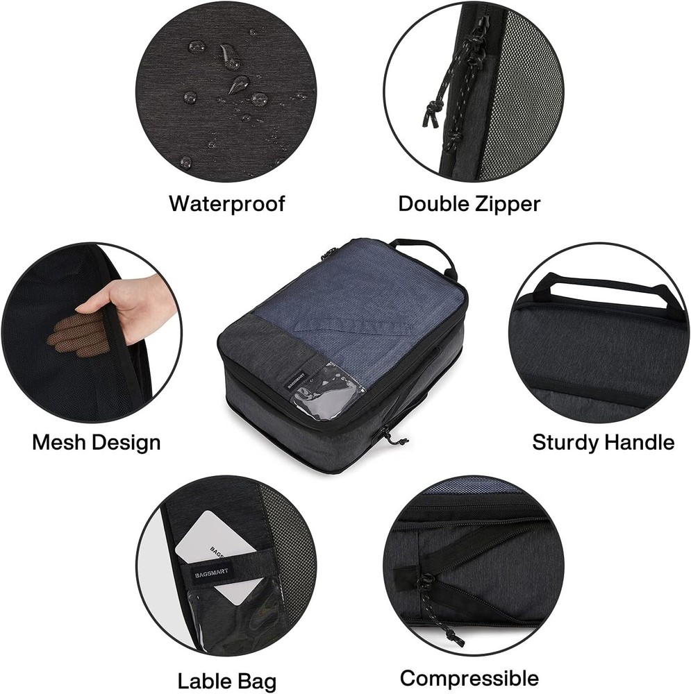 2 Set Compression Packing Cubes - Lightweight Travel Essentials for All Types