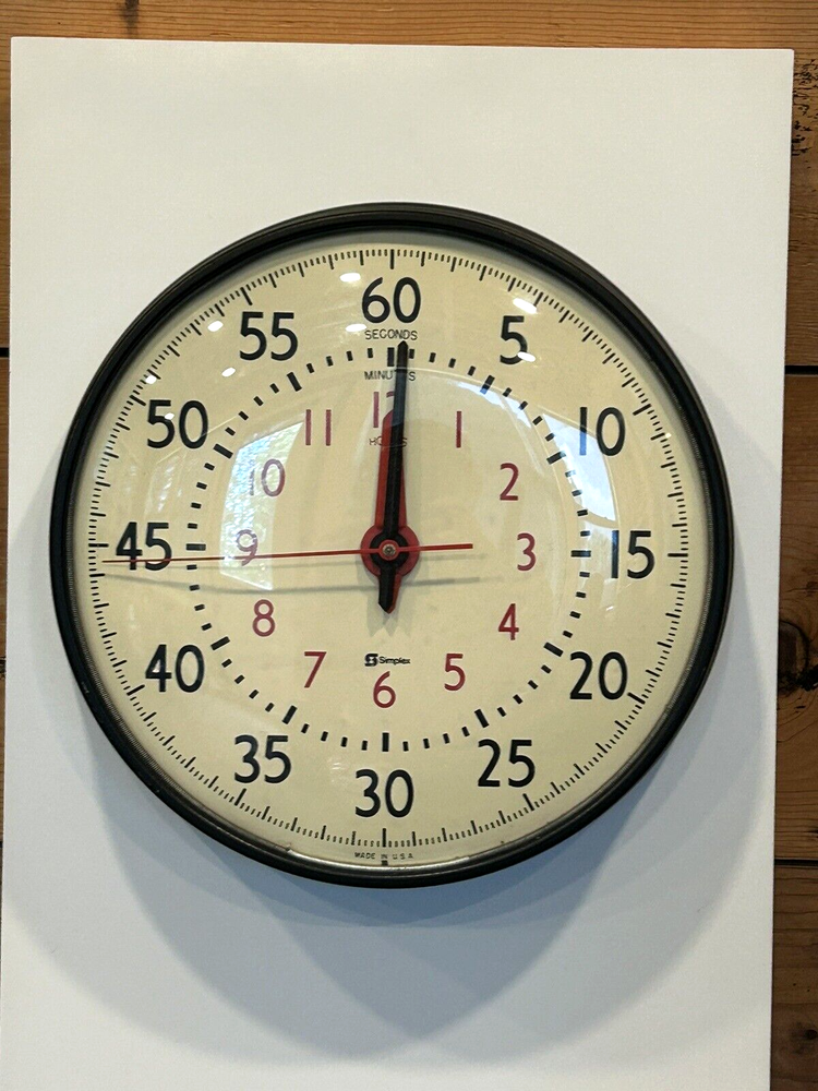 Original Vintage Retro MCM era SIMPLEX Clock Timer & Control Panel Board Sports
