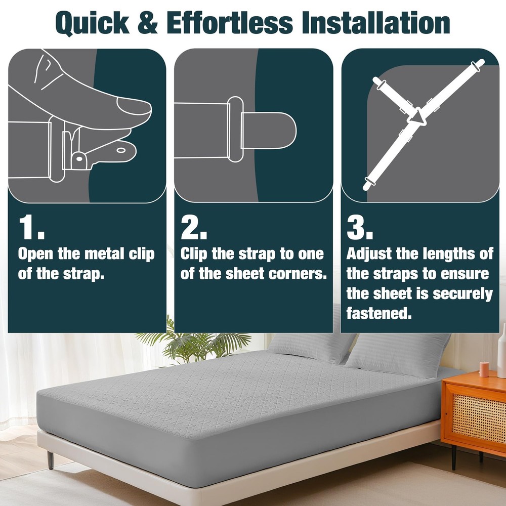 WHISPERING WONDER 4 Pack Adjustable Triangle Style 4 - White, White