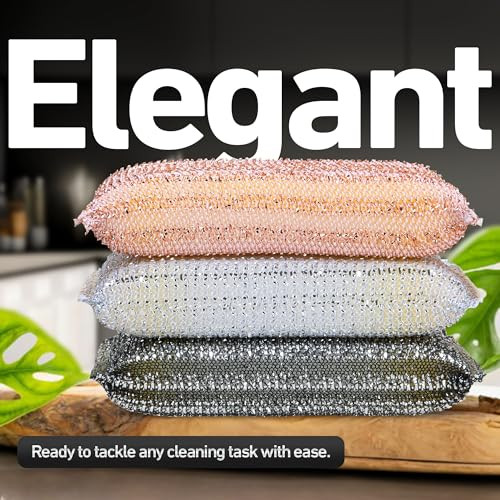 6-Pack Kitchen Scrubbing Sponges, Durable Non Scratch Heavy Duty Multi-Surface