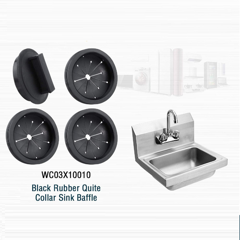 Rubber Garbage Disposal Splash Guards & Sink Stopper 4-Piece Set
