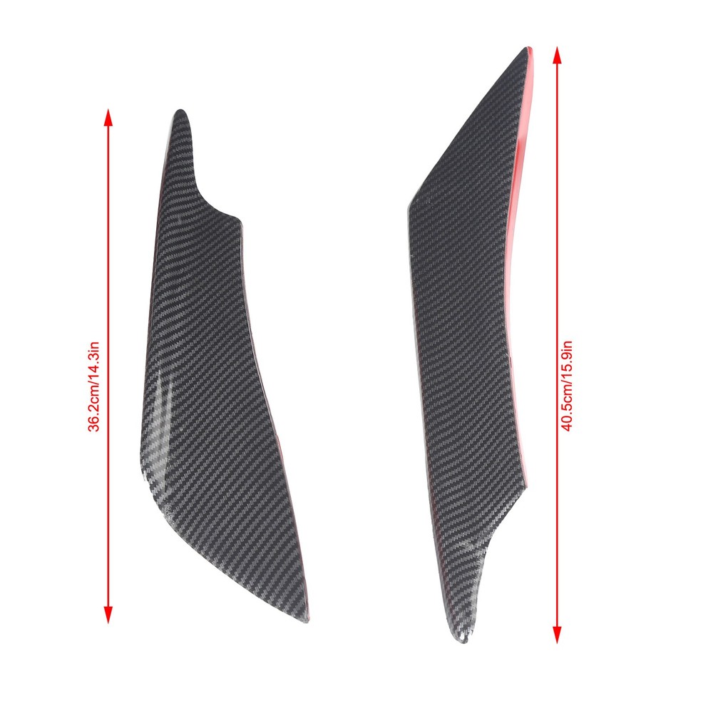 4Pcs Universal Bumper Spoiler Protective Carbon Fiber Style Front Lip Split QTYC