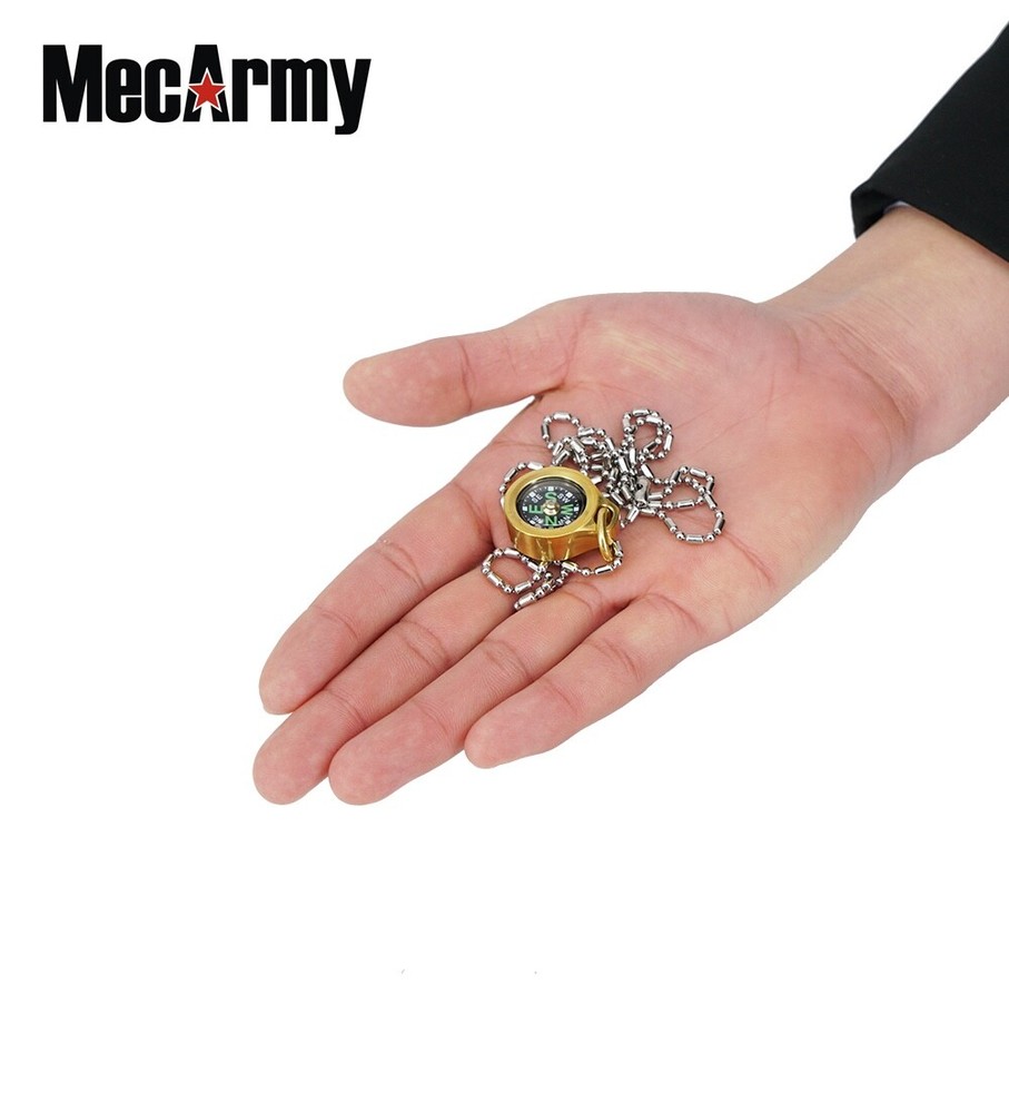 MecArmy Keychain Compass CMP brass used with scratch