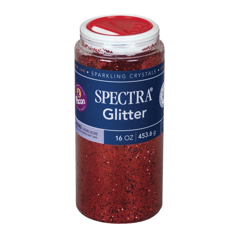 Spectra Glitter Sparkling Crystals 16 oz. Red