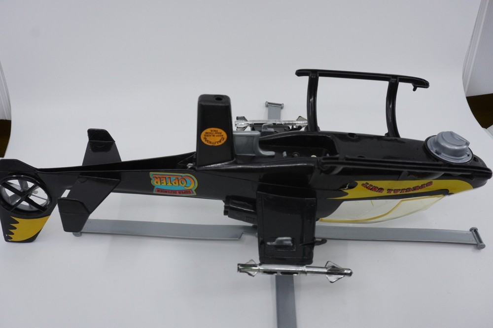 Vtg. Processed Plastic CO. Helicopter w/ Trigger Spin Blades 18" Black Gi Scale