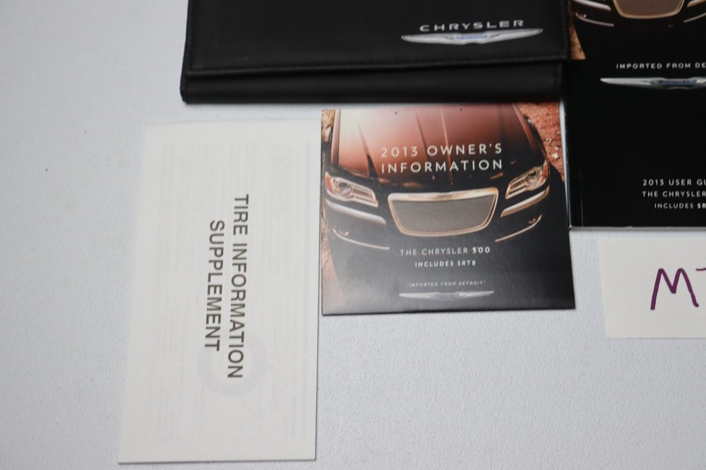 2013 Chrysler 300 Owner's Manual Set Includes SRT8 W/ Window Sticker User guide