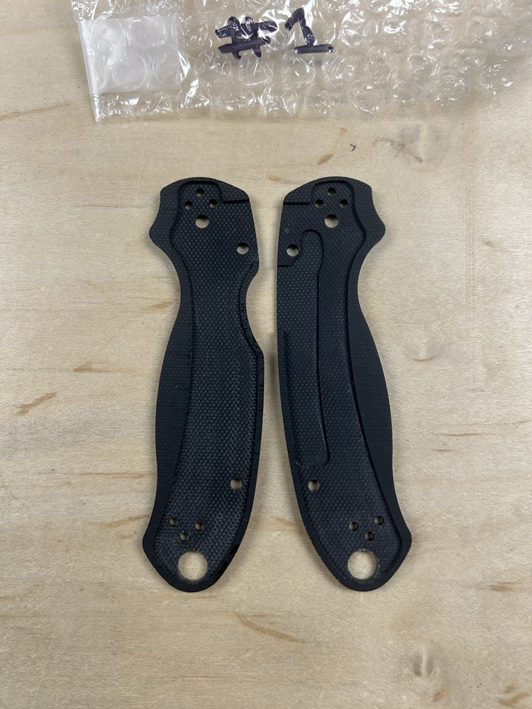 Spyderco Para 3 Black G-10 Handle Scale Set