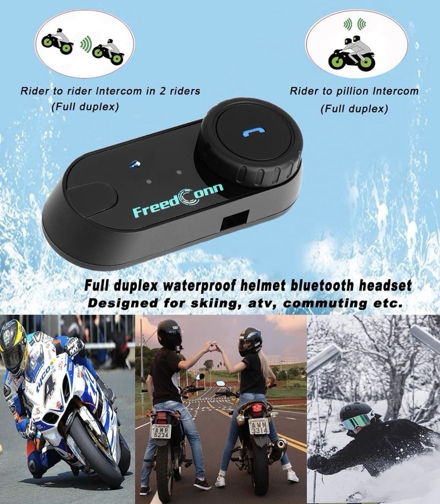 Freedconn Motorcycle Bluetooth Headset TCOM-SC BT5.0 Motorcycle Bluetooth Commun