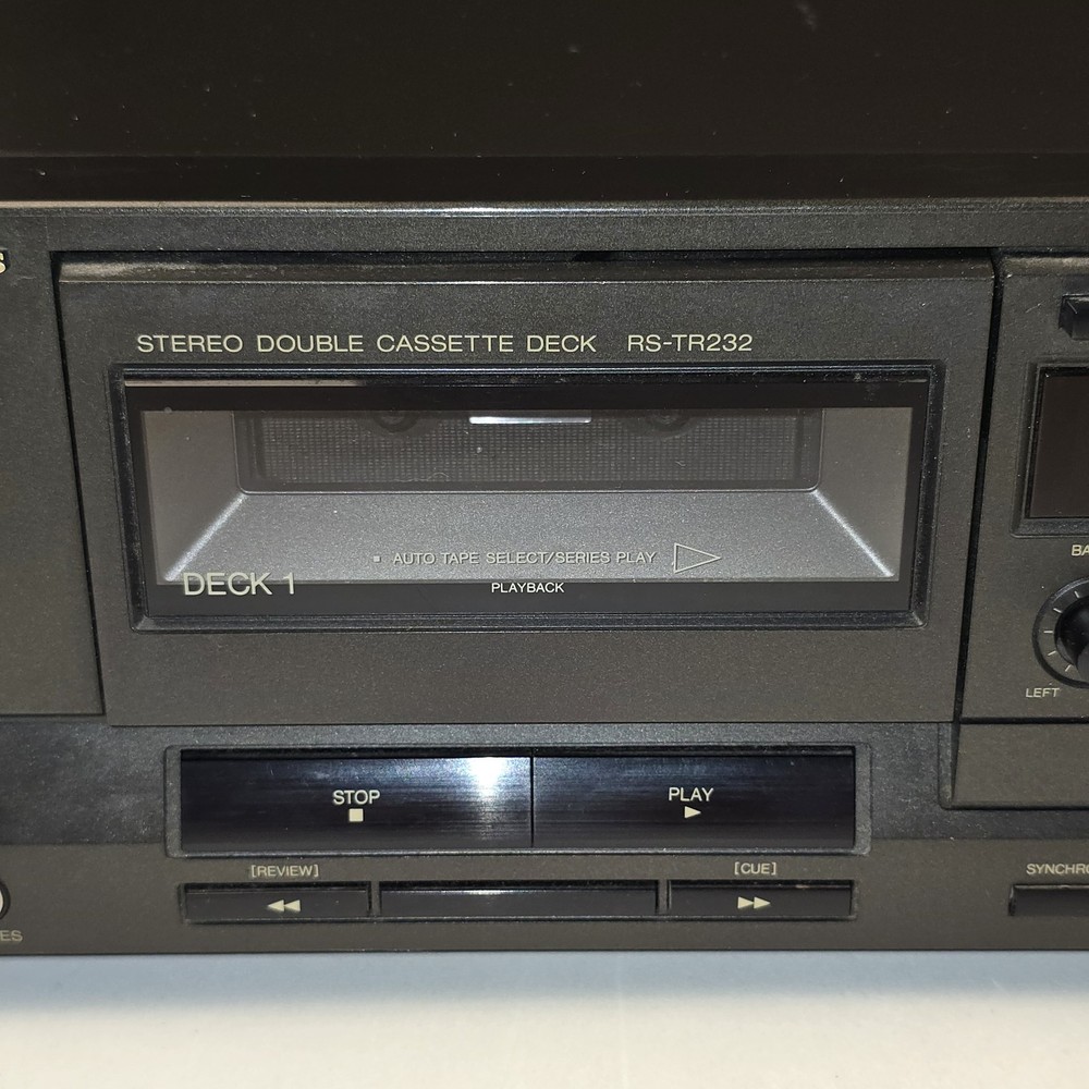 TECHNICS RS-TR232 HX PRO Stereo Double Cassette Deck Player TESTED READ