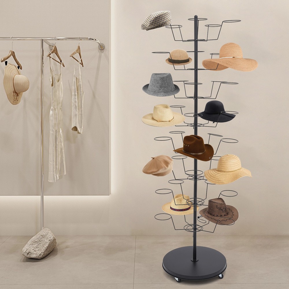 Hat Rack, Freestanding Hat Display Stand, 8-tier Hat Holders