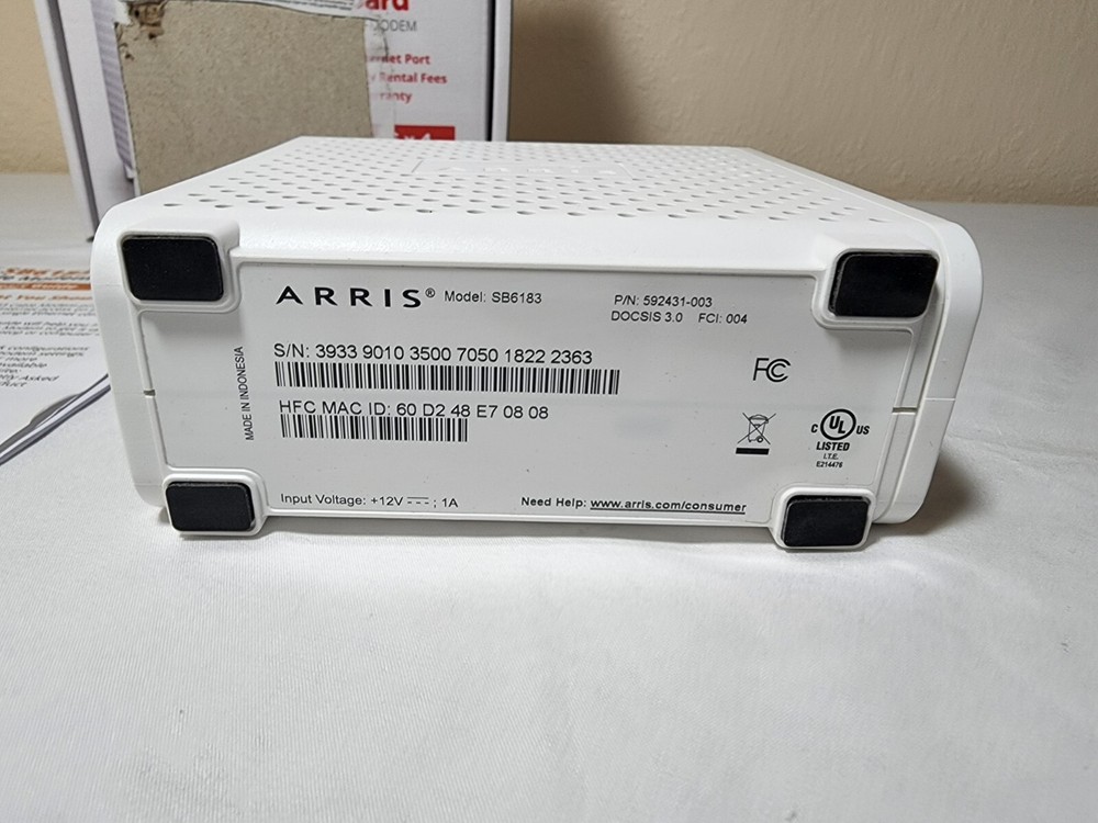 ARRIS SB6183 SURFboard DOCSIS 3.0 Cable Modem