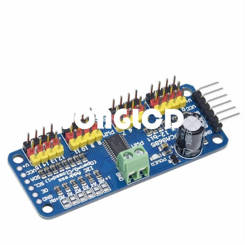 1PCS PCA9685 16 Ch 12-bit PWM Servo Shield Motor Driver I2C Module
