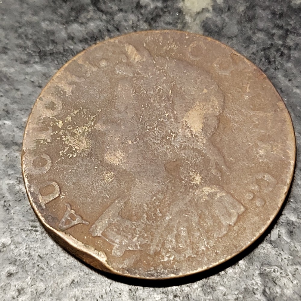 1786 Mailed Bust Left Connecticut Colonial Copper Coin