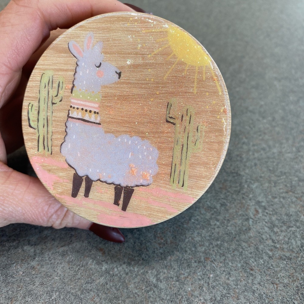 Small Hand painted Llama Jar