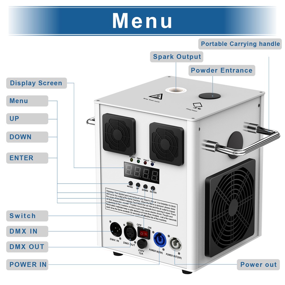 Large Cold Spark Firework Machine 700W DMX DJ Show Party Stage Effect Machine