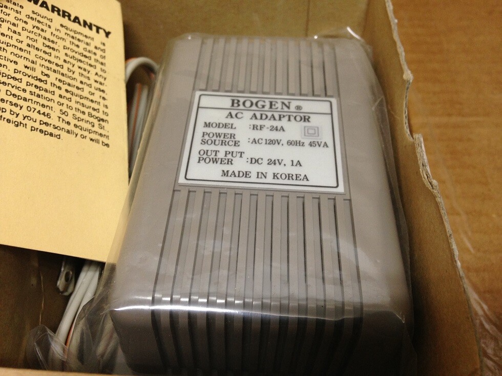 Bogen RF-24A Power Supply NEW