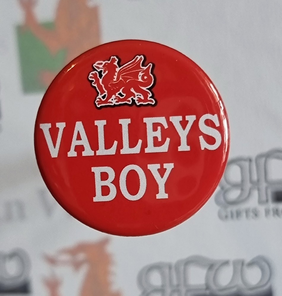 Valleys Boy - Small Button Badge - 25mm diam