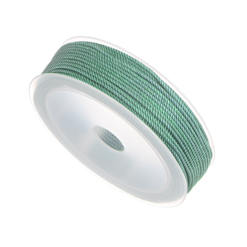 1.5mm Nylon Cord Beading String Chinese Knot Knitting String, Pine Green, 65ft