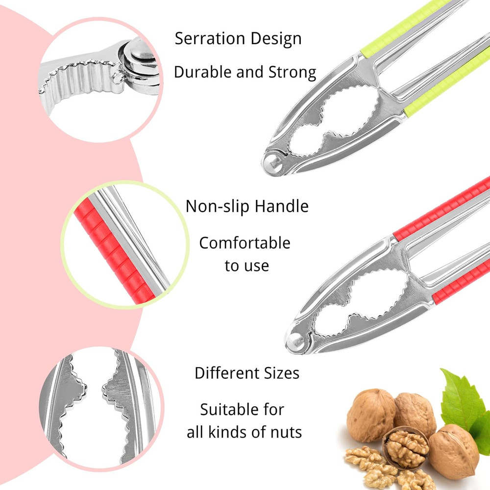 8 Pcs Nut Crackers for All Nuts Nutcracker Pecan Walnut Nut Crackers with Heavy
