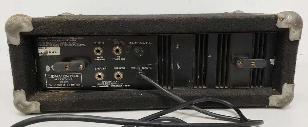 Audimation Corp. 2-Channel Power Amplifier 120V 2.2 Amp Max Tested Working
