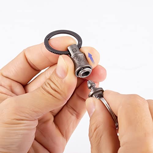 Titanium Quick Release Swivel Keychain, Pull Apart Detachable Keychain S 2