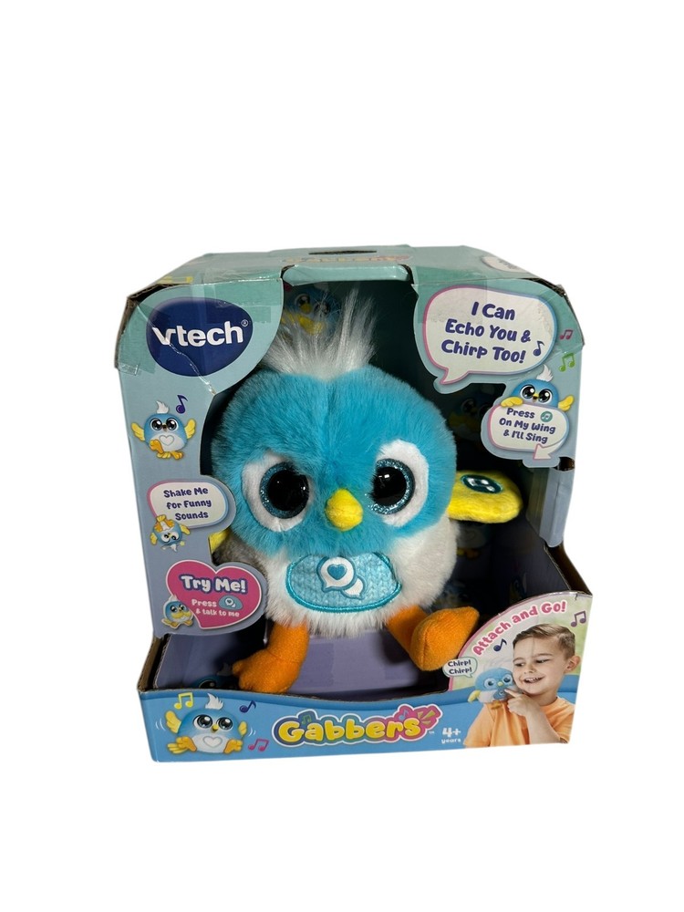 🐦💬 VTech Gabbers Blue Bird • Talking, Chirping, Repeating Shoulder Buddy • NEW