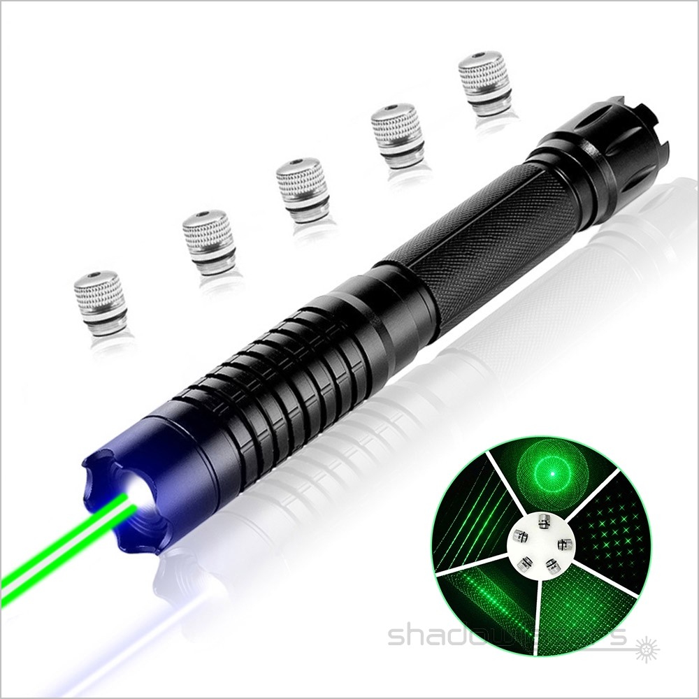 Laser Pointer Adjustable Focus GR 520nm Flashlight Visidle Beam Light+BOX US