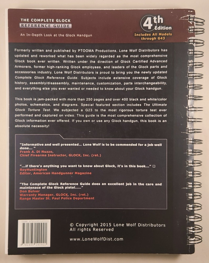 The Complete Glock Reference Guide 4th Edition LONE WOLF DISTRIBUTORS