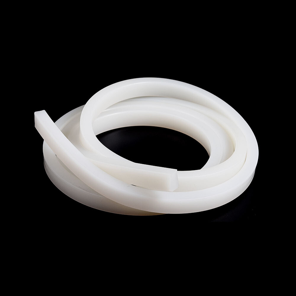 1mm - 30mm Thick White Solid Silicone Rubber Sealing Strip Gasket Width 2mm-50mm