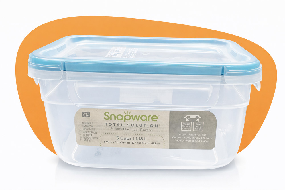 Snapware 5 Cup Food Storage Container Rectangular BPA Free Leakproof Lid