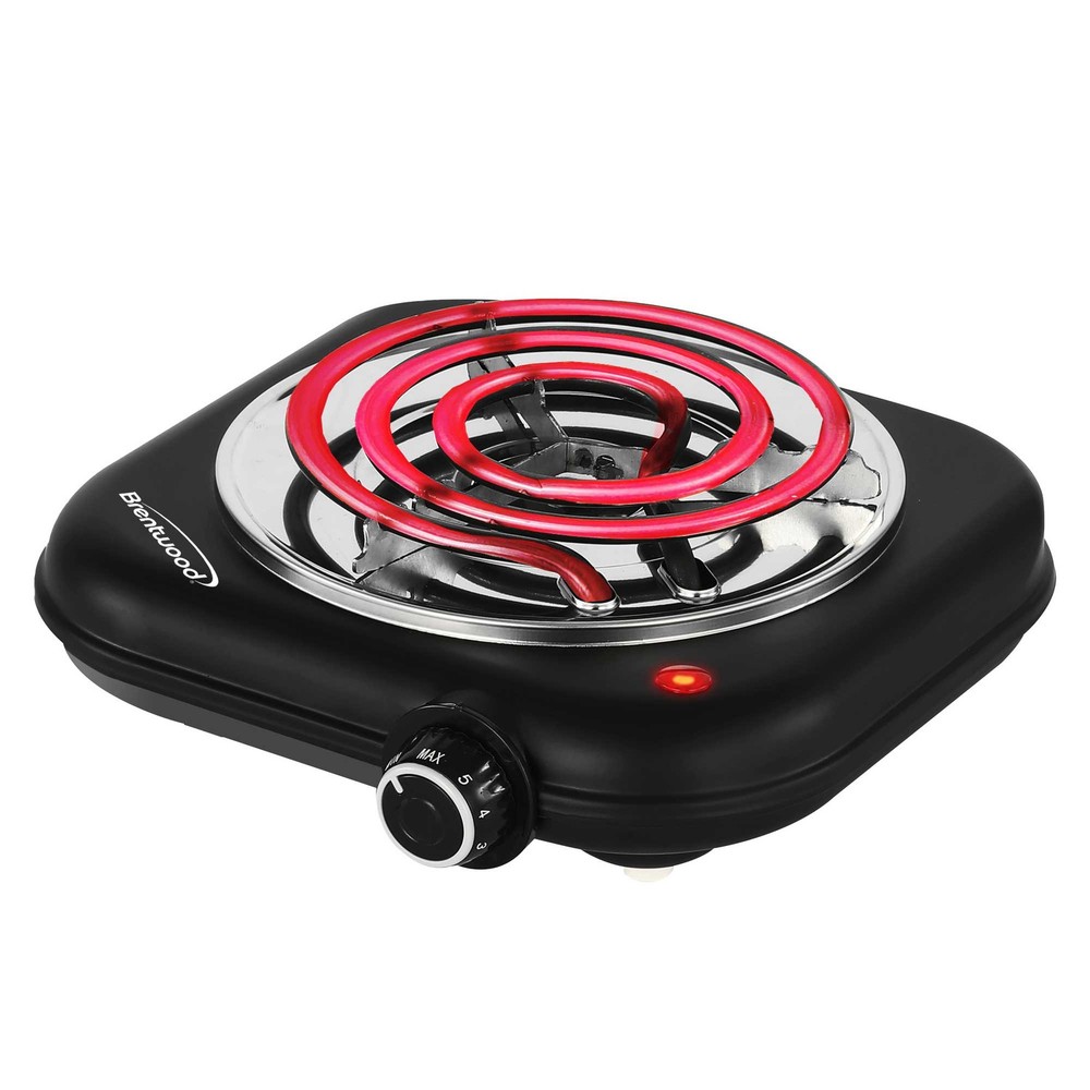 Single-Coiled 1100W Countertop Burner, Temperature Control, Power Light