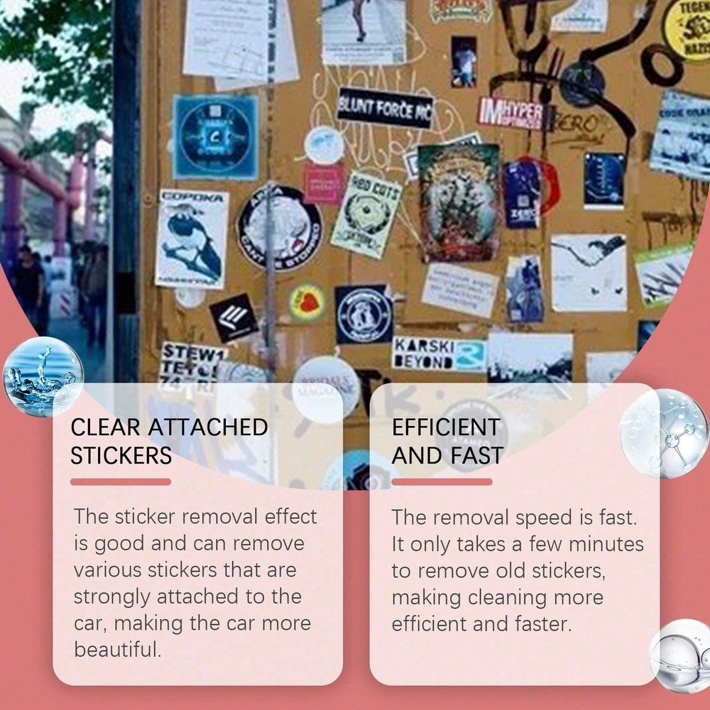 Adhesive Remover Surface-Safe Glue Remover with Plastic Scraper for Easy Removal