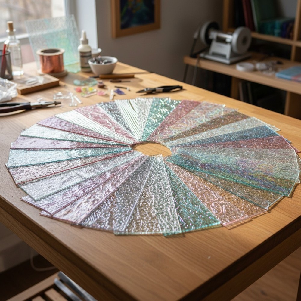 Clear Textured Stained Glass Sheets Variety Pack for Creative Projects