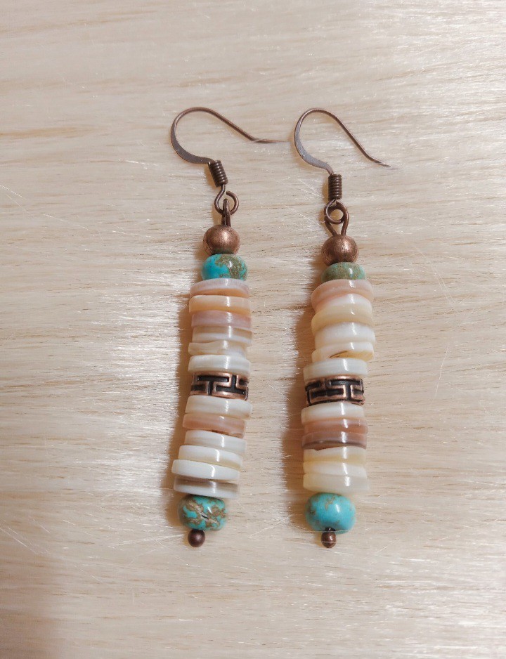 Turquoise & Shell Earrings