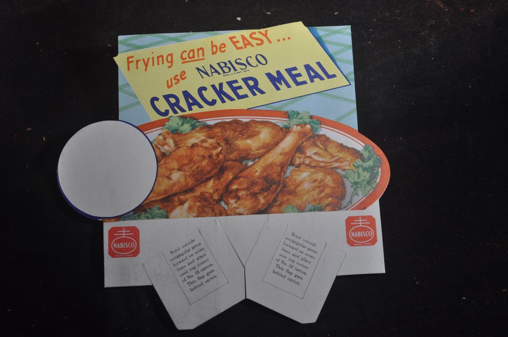 FRYING CAN BE EASY use NABISCO Cracker Meal Store Display