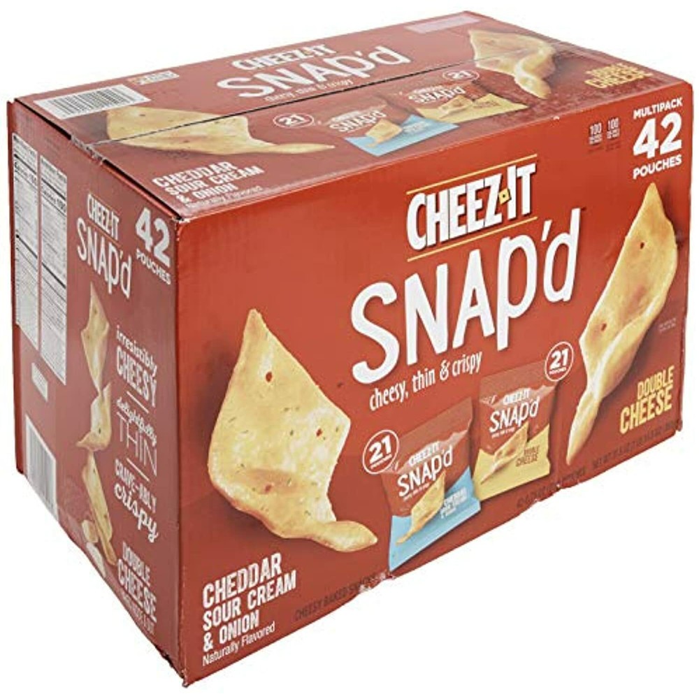 Cheeze-It Snap'd Cheesy Baked Snacks Multipack 42Count 0.75 Oz Net Wt 31.5