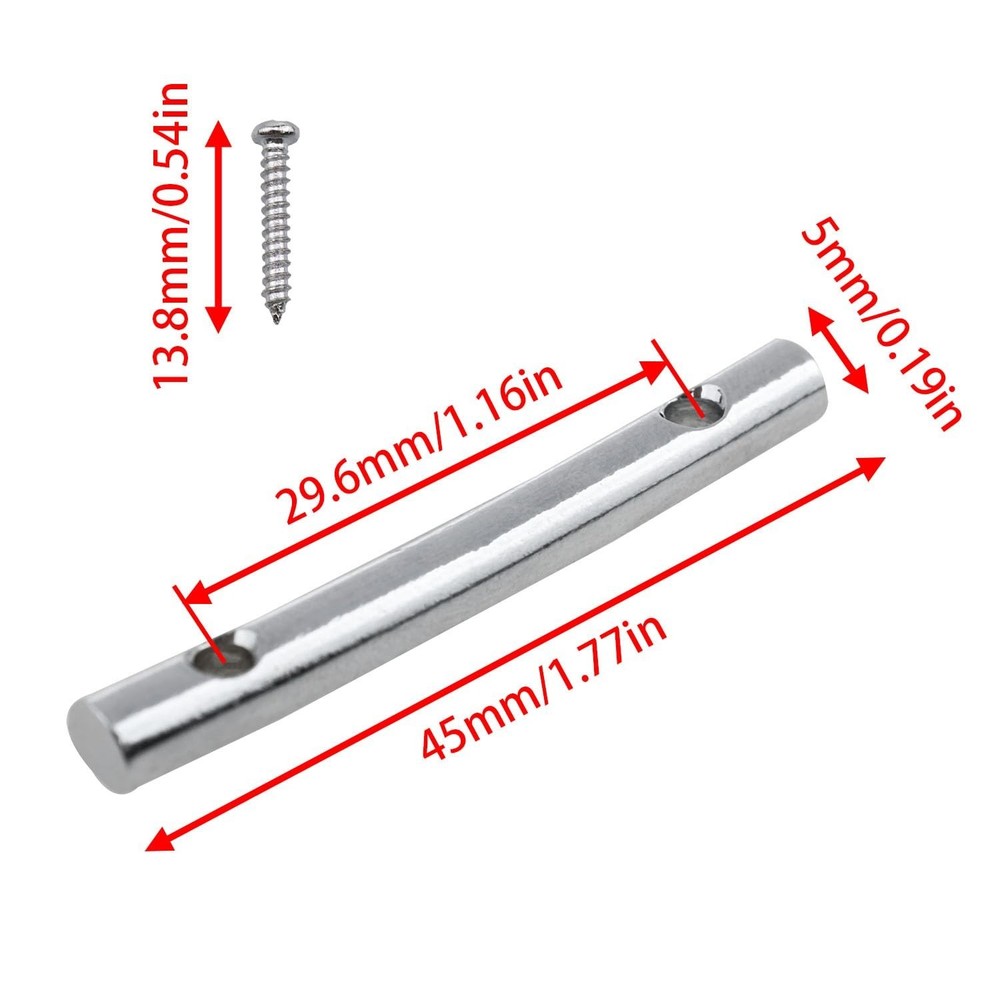 45mm/1.77inch String Retainer Bars Metal Guitar String Retainer Bars String T...