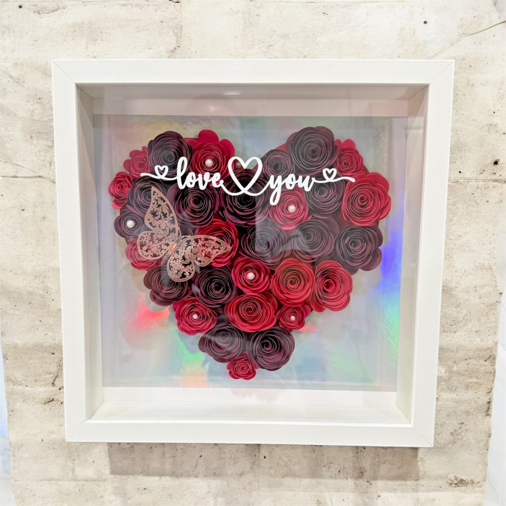Handmade Heart Shadow box Valentine's Day Gift