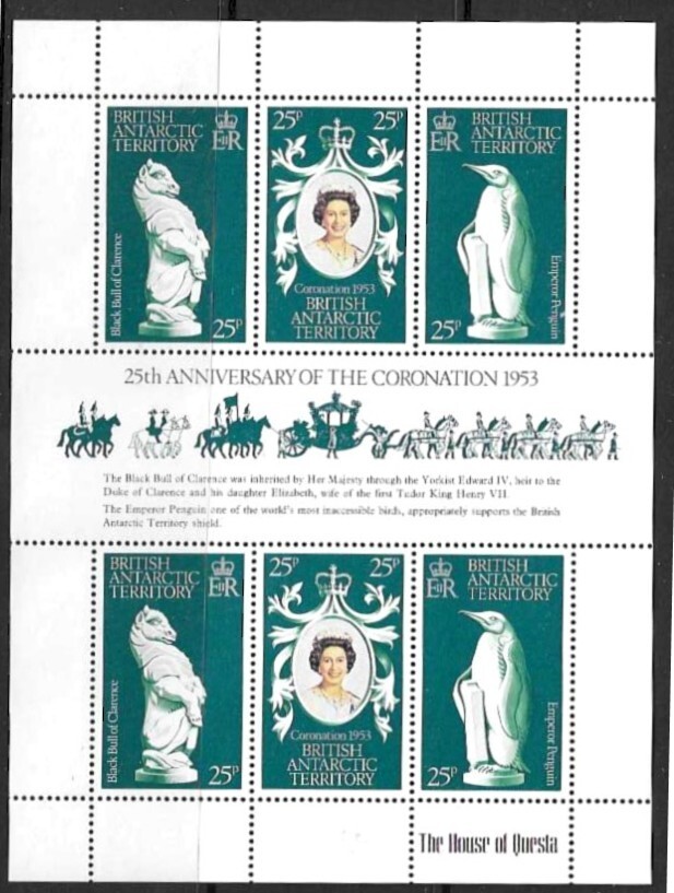 BRITISH ANTARCTIC TERR. SG86a 1978 CORONATION  MNH
