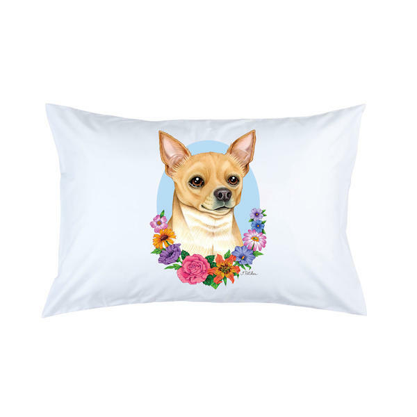 Chihuahua Tan & White Micro Fiber Pillowcase