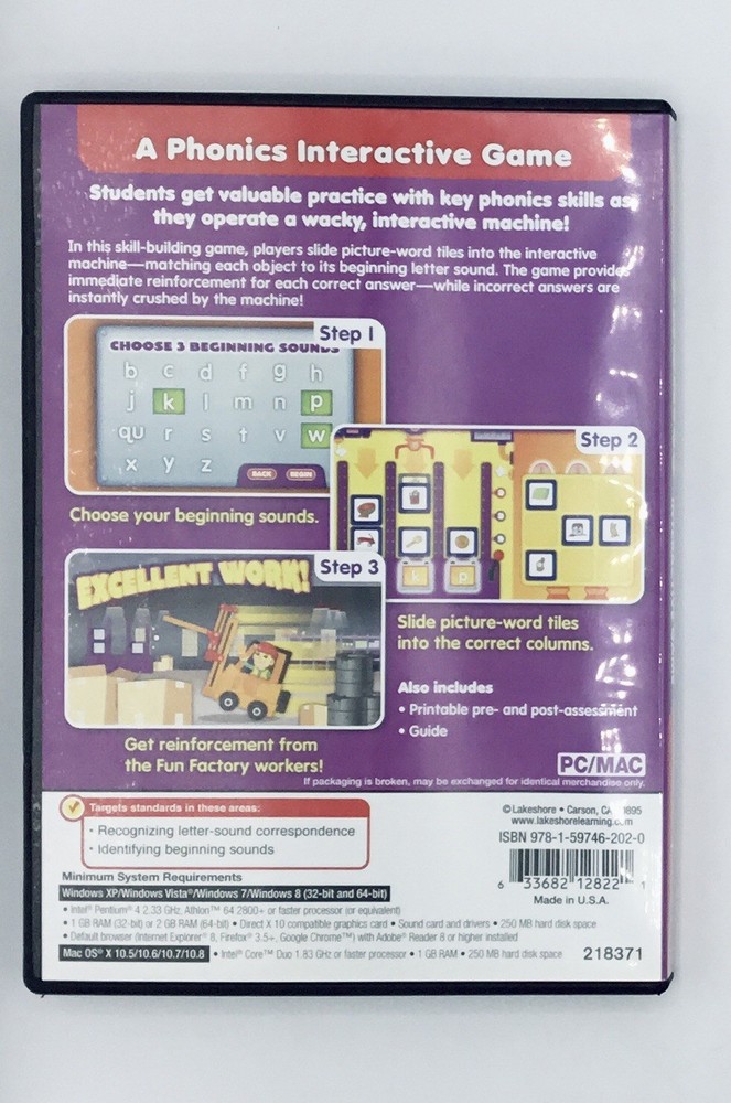 LN✴️19-Lakeshore Educational Interactive Learning PreK-K 1 Language PC/MAC Games