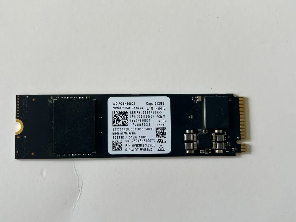 WD PC5000S 512GB PCie M.2 OEM PACKAGE