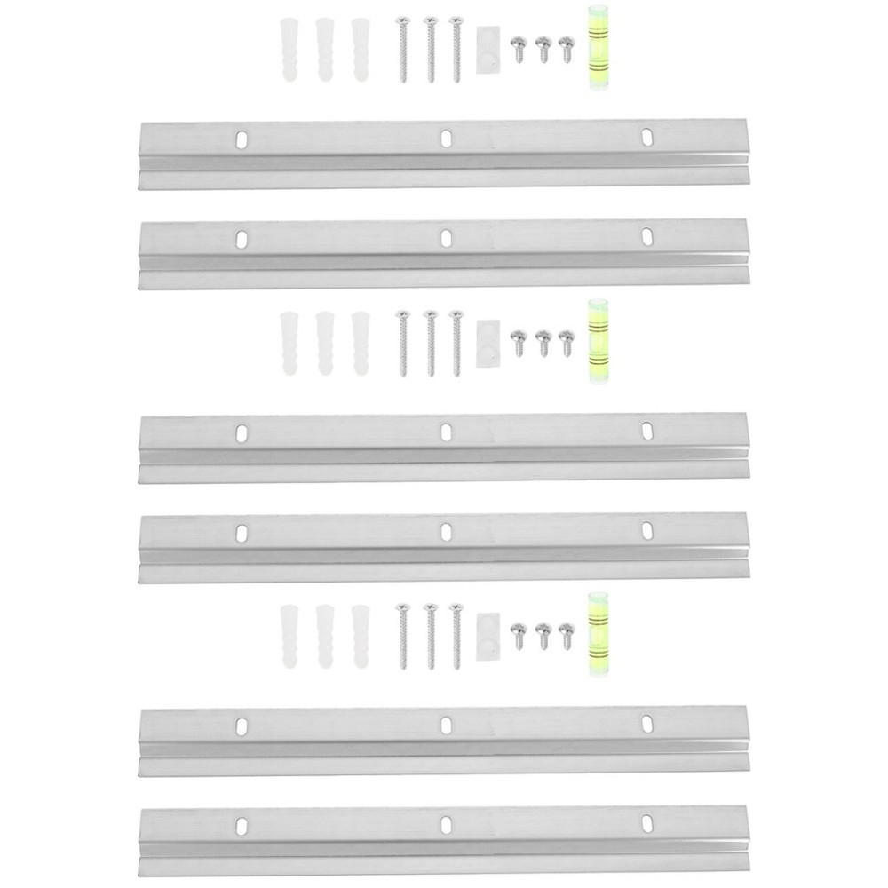 3 Sets Wall Mounting Interlocking Brackets Metal Keyhole Hangers